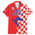 Custom Croatia Independence Day Family Matching Mermaid Dress and Hawaiian Shirt Grunge Checkerboard Patterns With Map - Wonder Print Shop