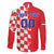 Custom Croatia Independence Day Family Matching Mermaid Dress and Hawaiian Shirt Grunge Checkerboard Patterns With Map - Wonder Print Shop