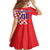 Custom Croatia Independence Day Family Matching Off The Shoulder Long Sleeve Dress and Hawaiian Shirt Grunge Checkerboard Patterns With Map - Wonder Print Shop
