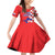 Custom Croatia Independence Day Family Matching Off Shoulder Short Dress and Hawaiian Shirt Grunge Checkerboard Patterns With Map - Wonder Print Shop
