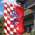 Custom Croatia Independence Day Garden Flag Grunge Checkerboard Patterns With Map - Wonder Print Shop