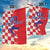 Custom Croatia Independence Day Garden Flag Grunge Checkerboard Patterns With Map - Wonder Print Shop