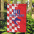 Custom Croatia Independence Day Garden Flag Grunge Checkerboard Patterns With Map - Wonder Print Shop