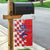 Custom Croatia Independence Day Garden Flag Grunge Checkerboard Patterns With Map - Wonder Print Shop