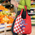 Custom Croatia Independence Day Grocery Bag Grunge Checkerboard Patterns With Map