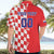 Custom Croatia Independence Day Hawaiian Shirt Grunge Checkerboard Patterns With Map - Wonder Print Shop