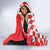 Custom Croatia Independence Day Hooded Blanket Grunge Checkerboard Patterns With Map