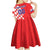 Custom Croatia Independence Day Kid Short Sleeve Dress Grunge Checkerboard Patterns With Map - Wonder Print Shop