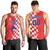 Custom Croatia Independence Day Men Tank Top Grunge Checkerboard Patterns With Map - Wonder Print Shop