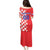 Custom Croatia Independence Day Puletasi Grunge Checkerboard Patterns With Map - Wonder Print Shop
