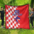Custom Croatia Independence Day Quilt Grunge Checkerboard Patterns With Map - Wonder Print Shop