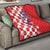 Custom Croatia Independence Day Quilt Grunge Checkerboard Patterns With Map - Wonder Print Shop