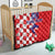 Custom Croatia Independence Day Quilt Grunge Checkerboard Patterns With Map - Wonder Print Shop