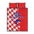 Custom Croatia Independence Day Quilt Bed Set Grunge Checkerboard Patterns With Map - Wonder Print Shop