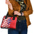 Custom Croatia Independence Day Shoulder Handbag Grunge Checkerboard Patterns With Map
