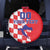 Custom Croatia Independence Day Spare Tire Cover Grunge Checkerboard Patterns With Map - Wonder Print Shop