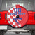 Custom Croatia Independence Day Spare Tire Cover Grunge Checkerboard Patterns With Map - Wonder Print Shop