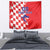 Custom Croatia Independence Day Tapestry Grunge Checkerboard Patterns With Map - Wonder Print Shop