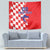Custom Croatia Independence Day Tapestry Grunge Checkerboard Patterns With Map - Wonder Print Shop