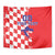 Custom Croatia Independence Day Tapestry Grunge Checkerboard Patterns With Map - Wonder Print Shop