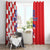 Custom Croatia Independence Day Window Curtain Grunge Checkerboard Patterns With Map - Wonder Print Shop