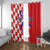 Custom Croatia Independence Day Window Curtain Grunge Checkerboard Patterns With Map - Wonder Print Shop