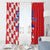 Custom Croatia Independence Day Window Curtain Grunge Checkerboard Patterns With Map - Wonder Print Shop