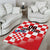 Custom Croatia Checkerboard Area Rug With Coat Of Arms - Wonder Print Shop