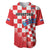 Custom Croatia Checkerboard Baseball Jersey With Coat Of Arms - Wonder Print Shop