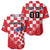 Custom Croatia Checkerboard Baseball Jersey With Coat Of Arms - Wonder Print Shop