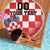 Custom Croatia Checkerboard Beach Blanket With Coat Of Arms - Wonder Print Shop