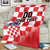 Custom Croatia Checkerboard Blanket With Coat Of Arms
