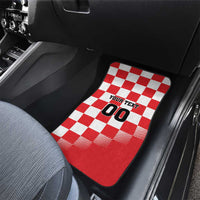 Custom Croatia Checkerboard Car Mats With Coat Of Arms - Wonder Print Shop