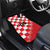 Custom Croatia Checkerboard Car Mats With Coat Of Arms - Wonder Print Shop