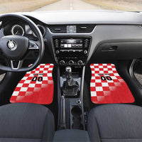 Custom Croatia Checkerboard Car Mats With Coat Of Arms - Wonder Print Shop