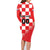 Custom Croatia Checkerboard Family Matching Long Sleeve Bodycon Dress and Hawaiian Shirt With Coat Of Arms - Wonder Print Shop