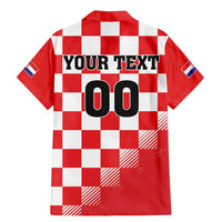 Custom Croatia Checkerboard Family Matching Mermaid Dress and Hawaiian Shirt With Coat Of Arms - Wonder Print Shop