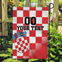 Custom Croatia Checkerboard Garden Flag With Coat Of Arms - Wonder Print Shop
