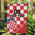 Custom Croatia Checkerboard Garden Flag With Coat Of Arms - Wonder Print Shop