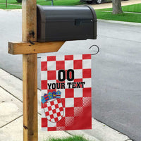 Custom Croatia Checkerboard Garden Flag With Coat Of Arms - Wonder Print Shop