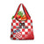 Custom Croatia Checkerboard Grocery Bag With Coat Of Arms