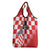 Custom Croatia Checkerboard Grocery Bag With Coat Of Arms