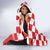 Custom Croatia Checkerboard Hooded Blanket With Coat Of Arms