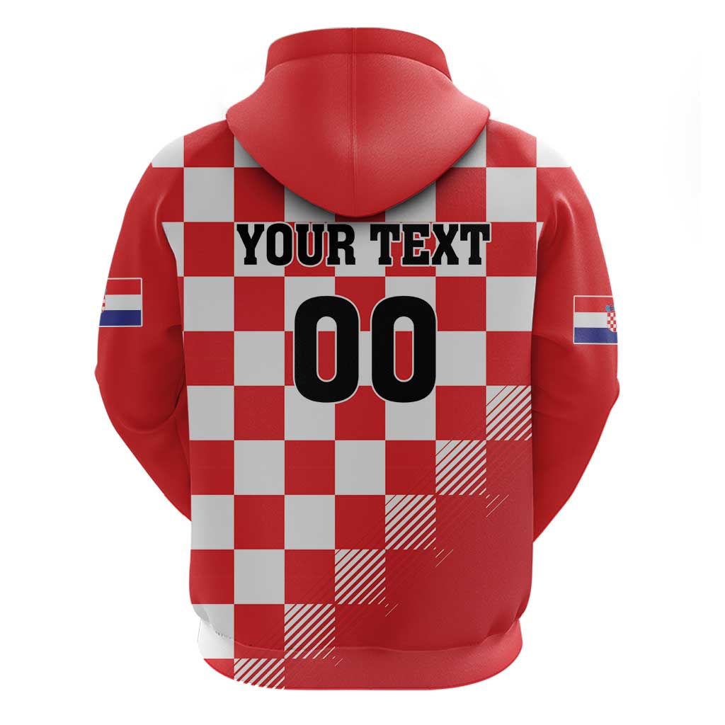 Custom Croatia Checkerboard Hoodie With Coat Of Arms - Wonder Print Shop