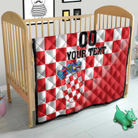 Custom Croatia Checkerboard Quilt With Coat Of Arms - Wonder Print Shop