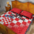 Custom Croatia Checkerboard Quilt Bed Set With Coat Of Arms - Wonder Print Shop