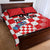 Custom Croatia Checkerboard Quilt Bed Set With Coat Of Arms - Wonder Print Shop