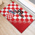 Custom Croatia Checkerboard Rubber Doormat With Coat Of Arms - Wonder Print Shop