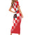 Custom Croatia Checkerboard Short Sleeve Bodycon Dress With Coat Of Arms - Wonder Print Shop