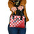 Custom Croatia Checkerboard Shoulder Handbag With Coat Of Arms